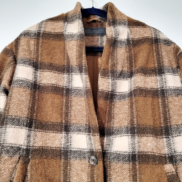 Blank NYC Plaid Cocoon Wanderer Oversized Coat Size Small - Picture 6 of 15